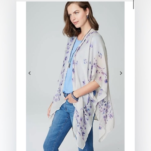 J. Jill | Tops | Jjill Butterflyprinted Ruana | Poshmark